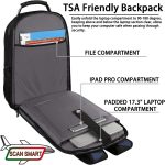 18.4 Laptop Backpack for Men, 55L Extra Large Gaming Laptops Backpack with USB Charger Port, TSA Friendly Flight Approved RFID Anti-theft Pocket, Water Resistant Suiltable for Travel Business Work - Image 3